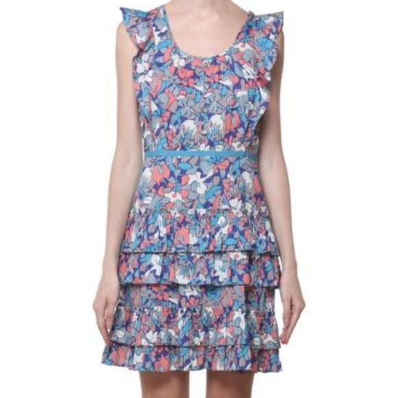 MARC Jacobs Floating Lotus tiered Dress 6 Cotton - Picture 1 of 8